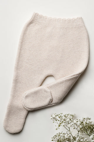 Knitted Neutral Baby Trousers 
