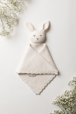 Knitted Neutral Isla Bunny Comforter