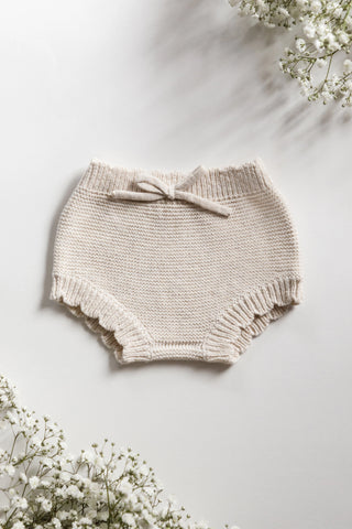 Knitted Bow Baby Bloomers