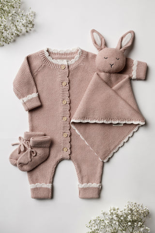 Pink Knitted Baby Gift Set