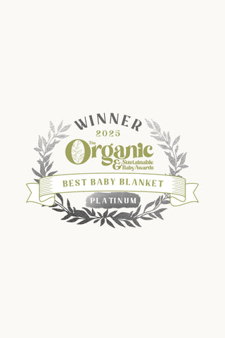 Winner 2025 The Organic & Sustainable Baby Awards - Best Baby Blanket - Platinum